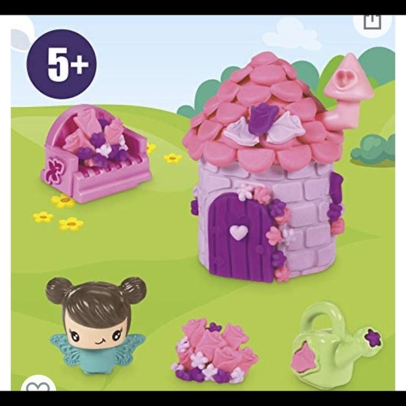 Play-Doh Builder Fairy House Toy Building Kit Kids 3 Non-Toxic Colors NEW in Box - Picture 4 of 8